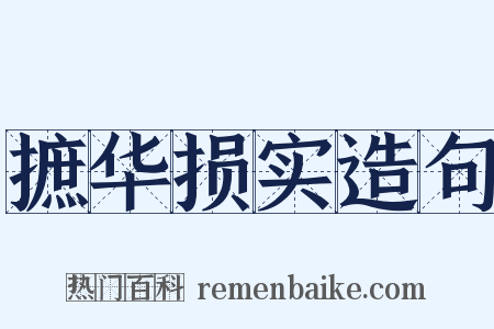 摭华损实造句是什么意思的图片